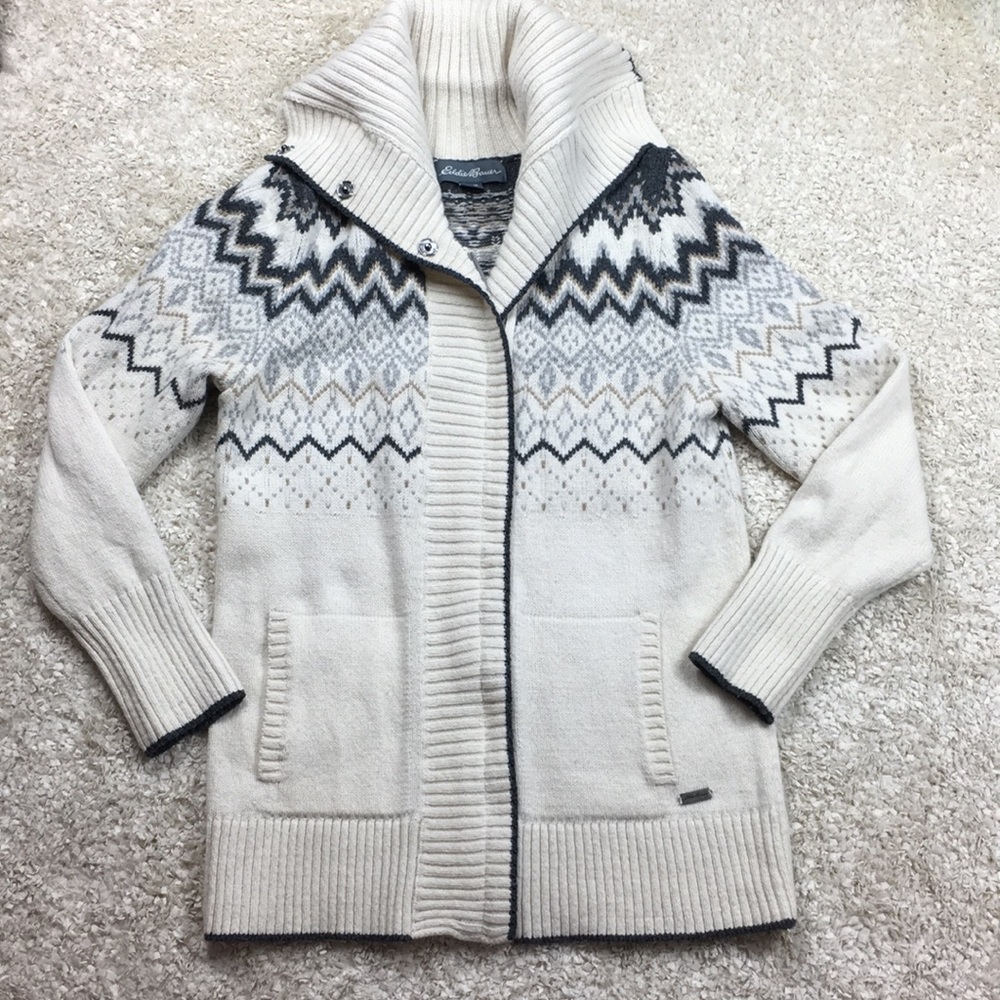 Eddie Bauer Holiday Sweater sz Med EUC gorgeous